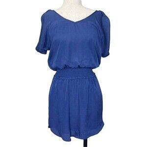 NWT BCBGeneration Short Dress sz XS * Shirred Waist Smocked Mini Flowy Pockets